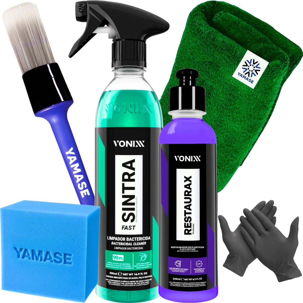 Kit Limpeza Interna de Painel E Revitalização de plasticos Restaurax 240ML