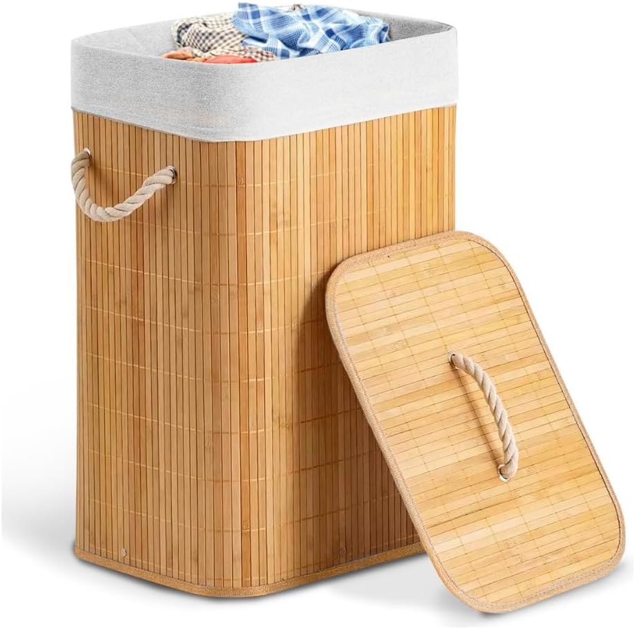 Cesto de Roupa Bambu 60L