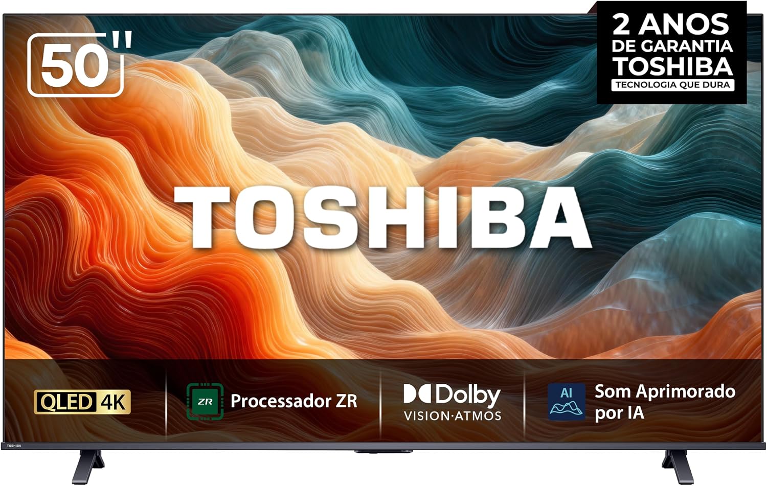 Toshiba Smart TV MiniLED QLED 4K 50" Polegadas 50M450RS
