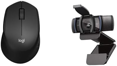 Mouse Sem Fio Logitech M330 SILENT - Preto + Webcam Full HD Logitech