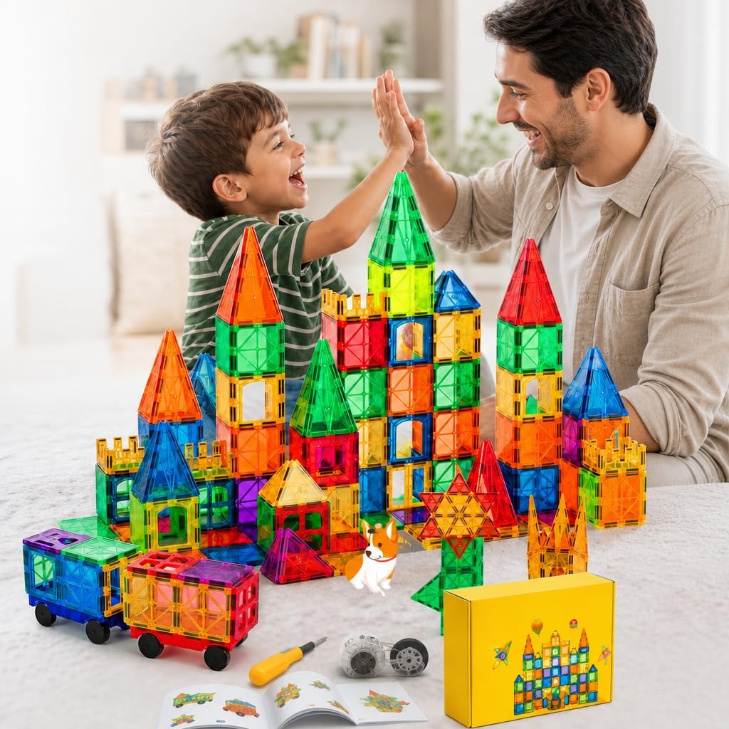 Blocos de Montar Magnéticos 130 Peças