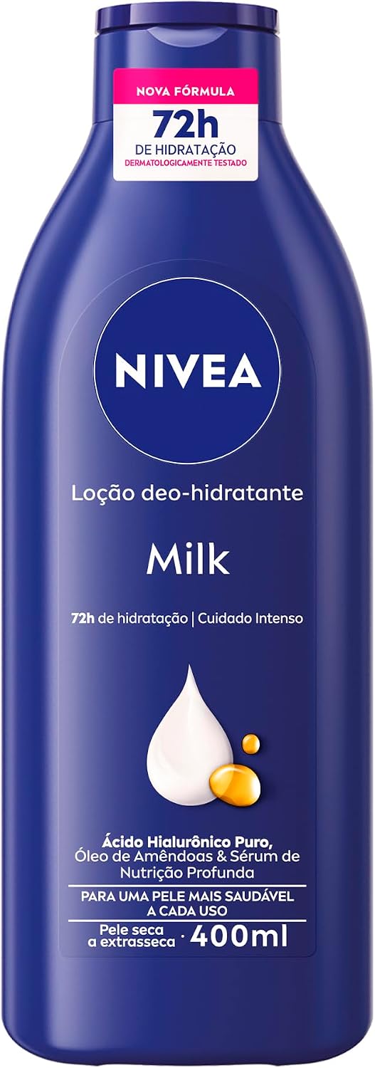 - 10 UNIDADES: NIVEA Loção Deo-Hidratante Milk 400ml