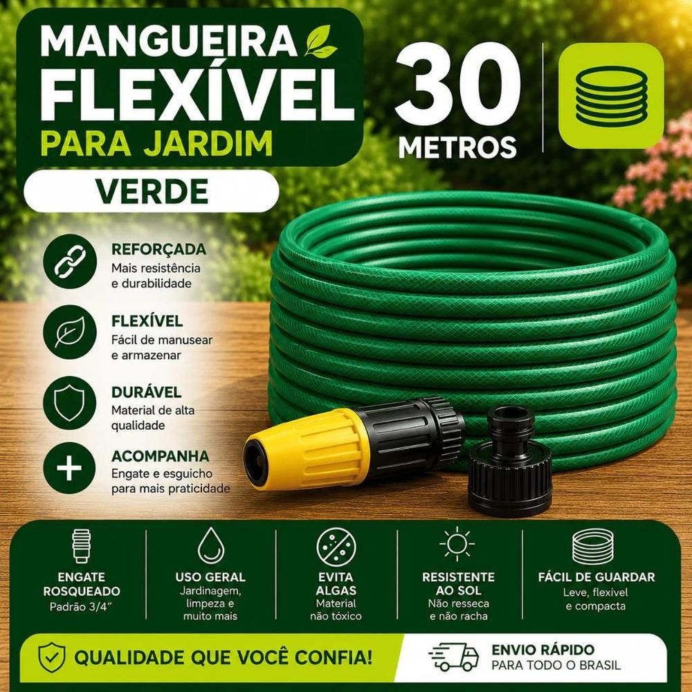 ✅ Mangueira de Jardim com Esguicho