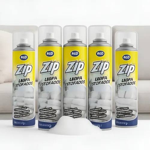 5 Spray Limpador Zip Limpa Estofados Incolor 295ml