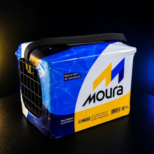 Bateria Moura M60ad Creta Fox Argo Golf C4 Clio Direito Hb20