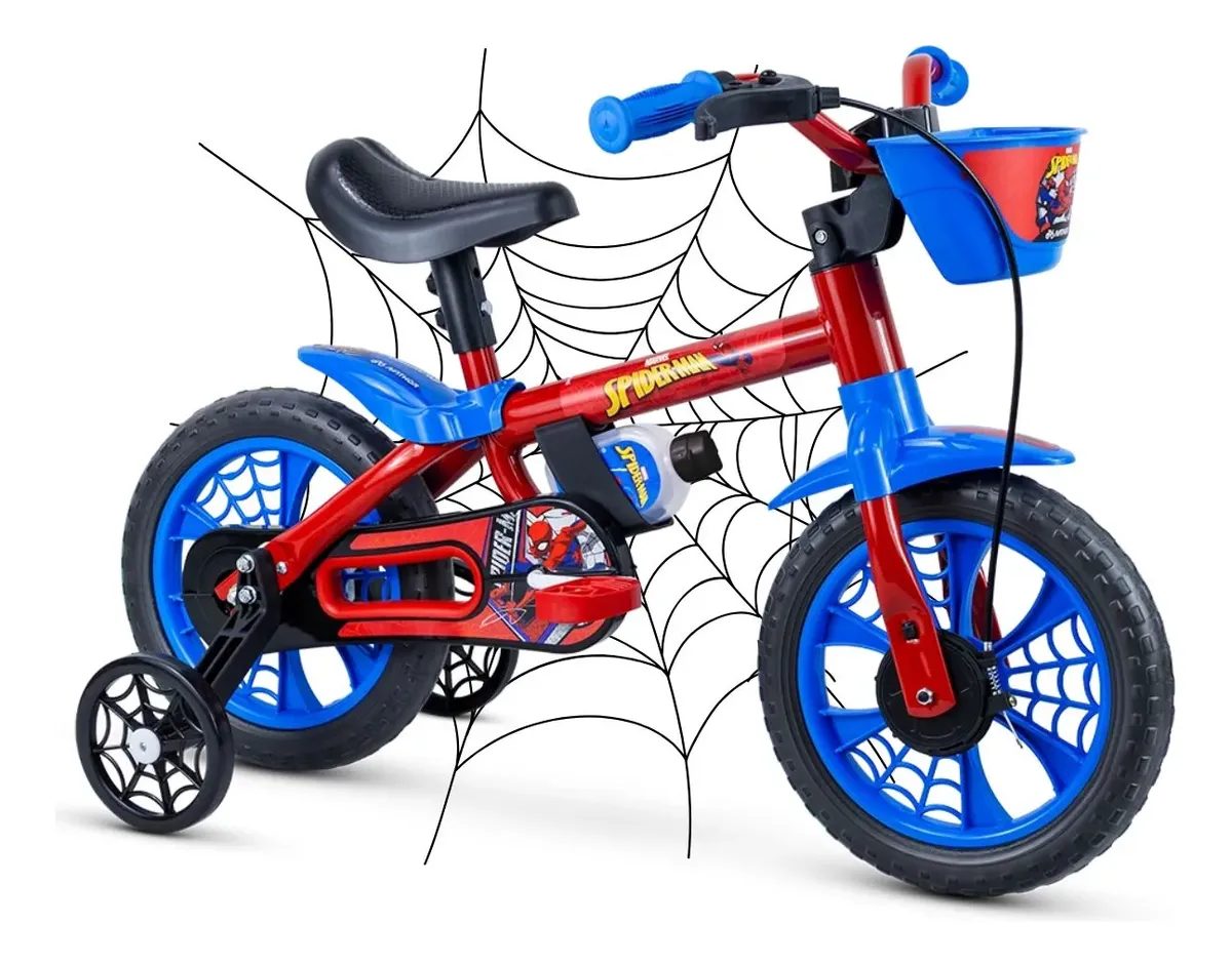 Bicicleta Aro 12 Homem-Aranha