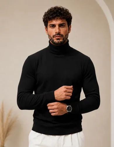 Blusa De Frio Masculina Cacharrel Gola Alta Rolê Canelada