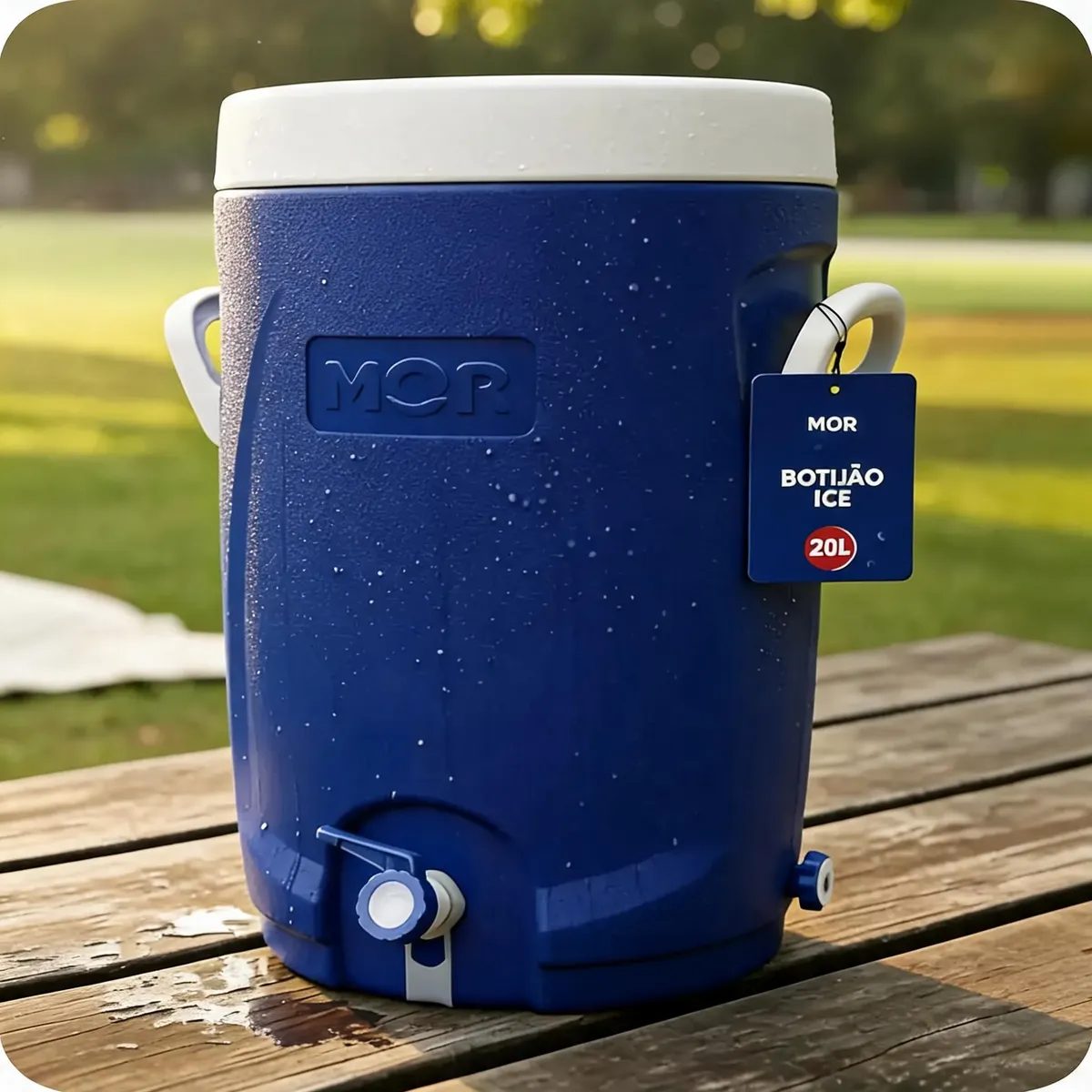 Botijão Térmico Ice Mor Cooler 20l Azul Com Torneira Bebidas Azul