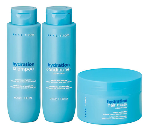Braé Stages Hydration Kit Com 3 Produtos