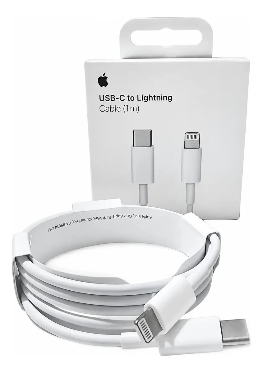 Cabo Carregador Lightning / Tipo C Original Apple 1 Metro Branco