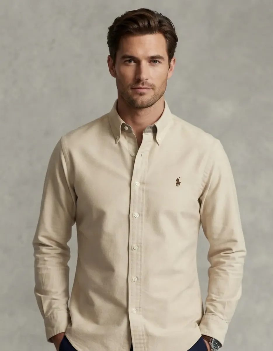 Camisa Ralph Lauren Custom Fit Oxford