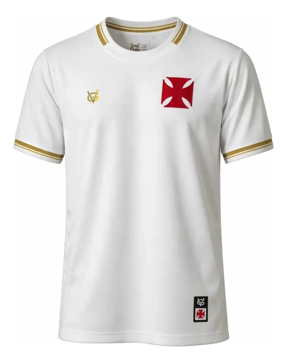 Camisa Vasco Vg Gold Masculina Símbolo Bordado Oficial