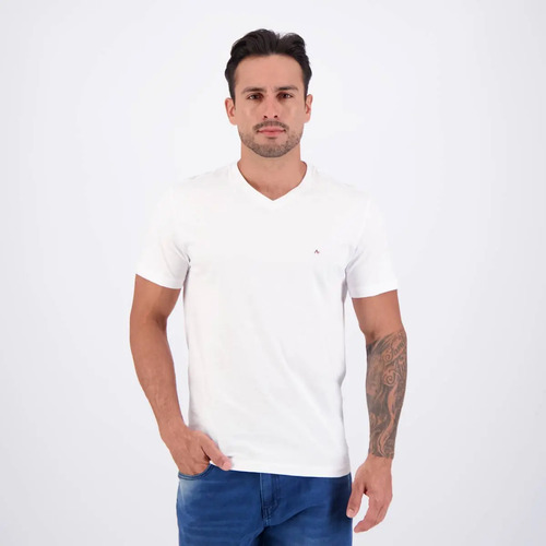 Camiseta Aramis Básica Gola V Branco