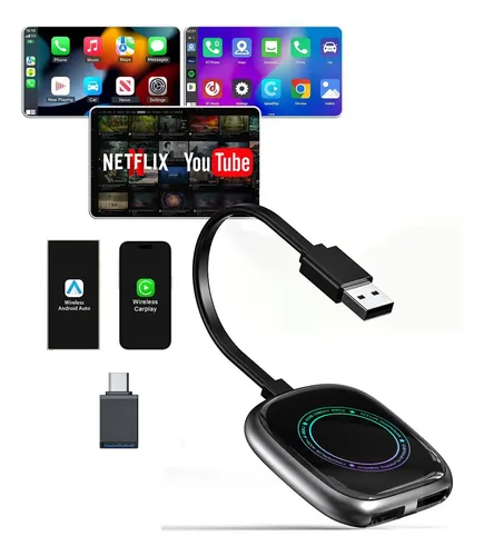 ✅ Adaptador Carplay Android Auto Sem Fio