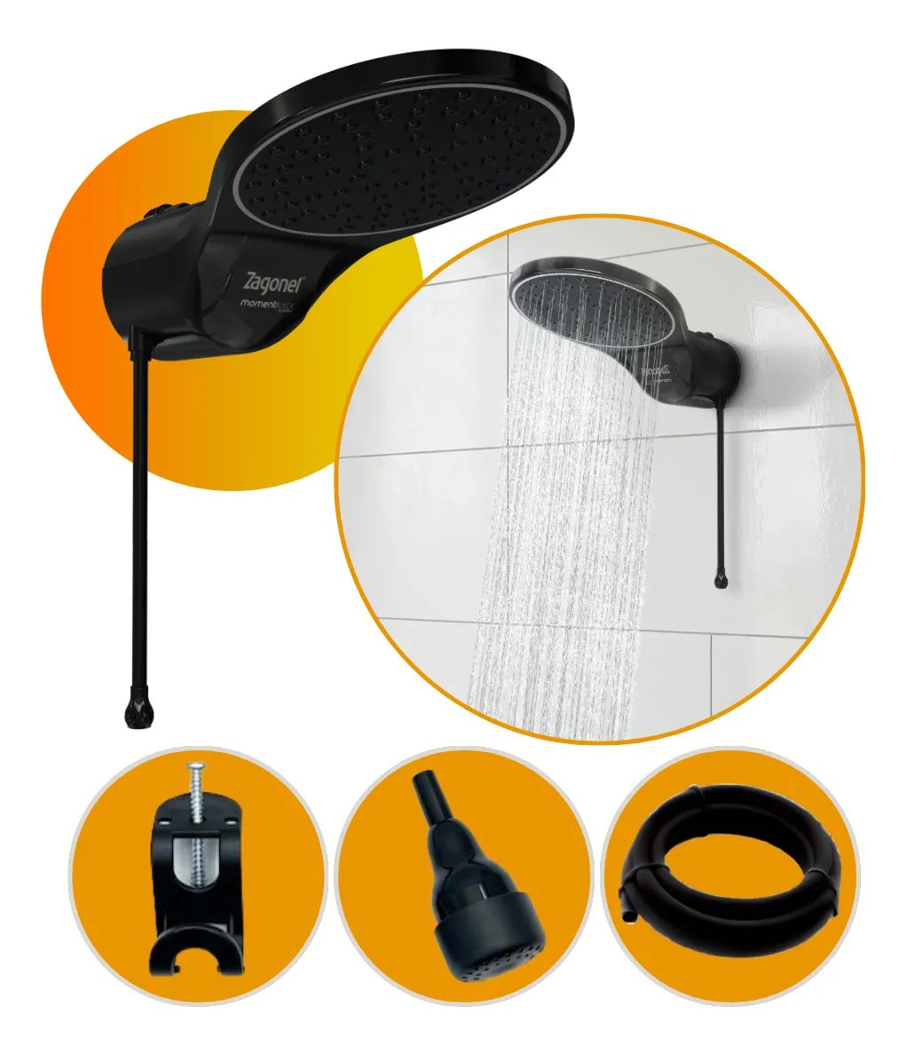 Zagonel Ducha Eletrônica Moment Black