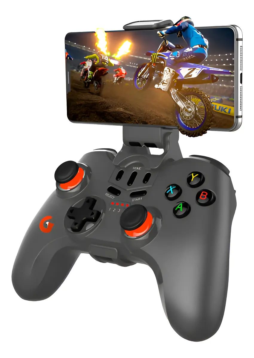 Controle Gamer Bluet. Illusion Light Joystick/gamepad Geonav