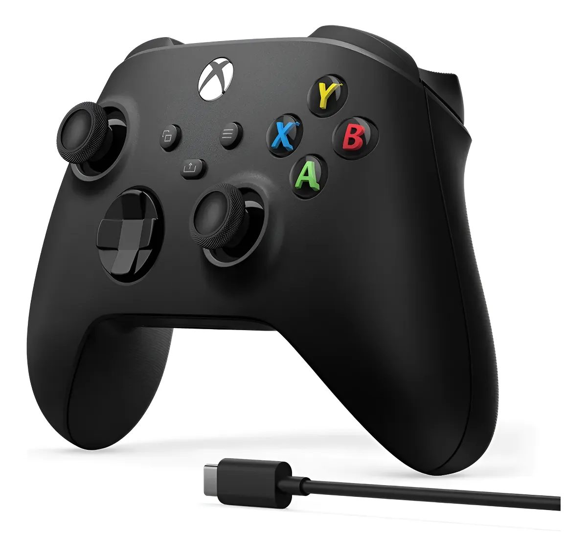 Controle Microsoft Xbox Sem Fio Carbon Black Preto