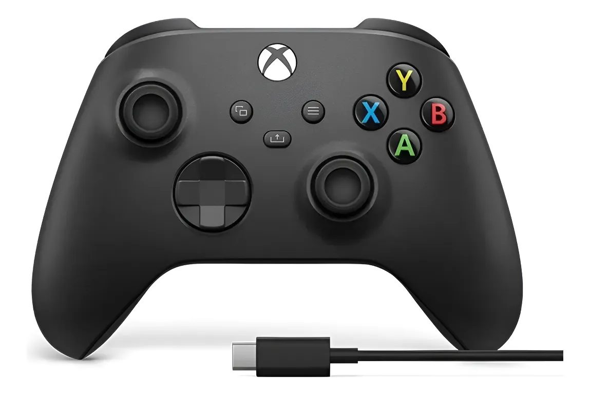 Controle Microsoft Xbox Xbox Series X|s + Cabo Usb-c Preto Carbon Black