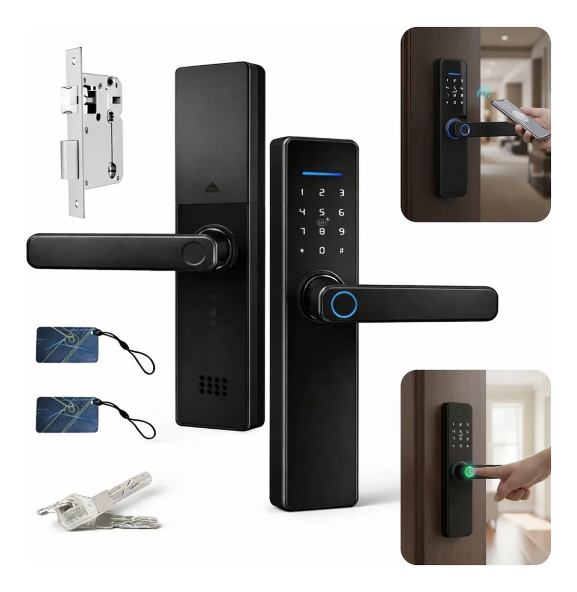Fechadura Eletrônica Digital Bbg Smart Lock Biometria Preta