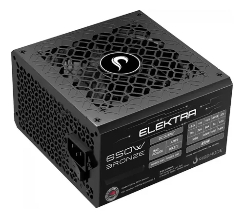🔥 Fonte Rise Mode Elektra 650w Full Modular 80 Plus Bronze