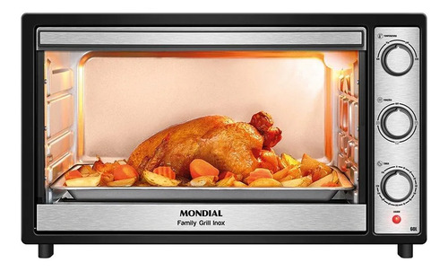 Forno Elétrico Mondial 60l Frn-60-bi 1800w Preto/inox