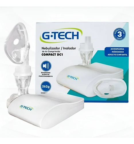 Inalador Nebulizador Adulto Infantil Bivolt Compacto G-tech