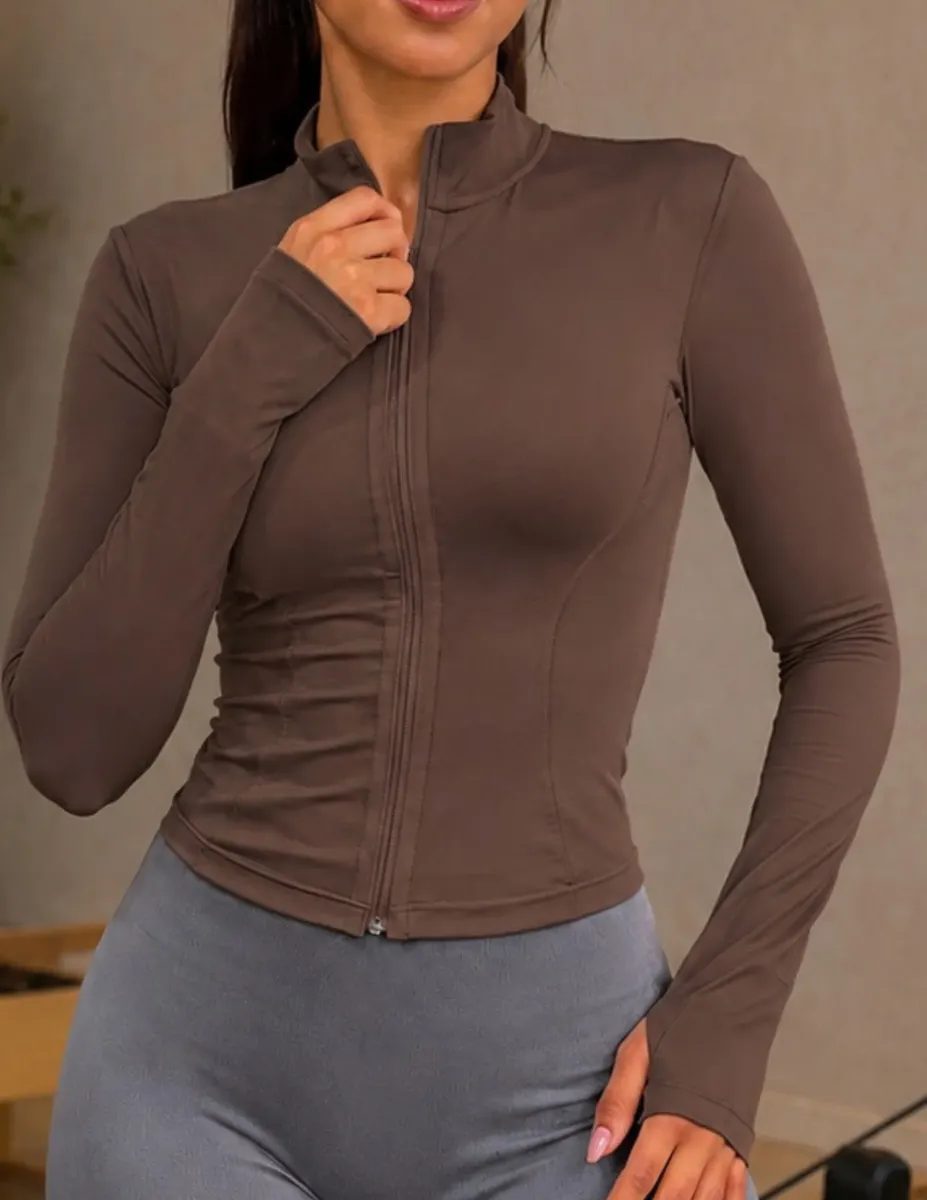 Jaqueta Yoga Fitness Feminina Zíper