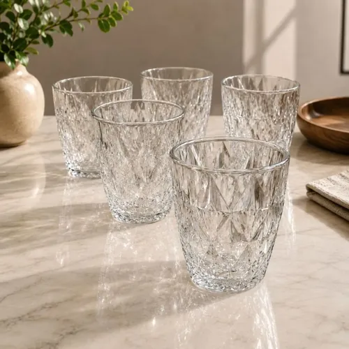 Jogo 6 Copos Baixos Diamond 300ml Vidro