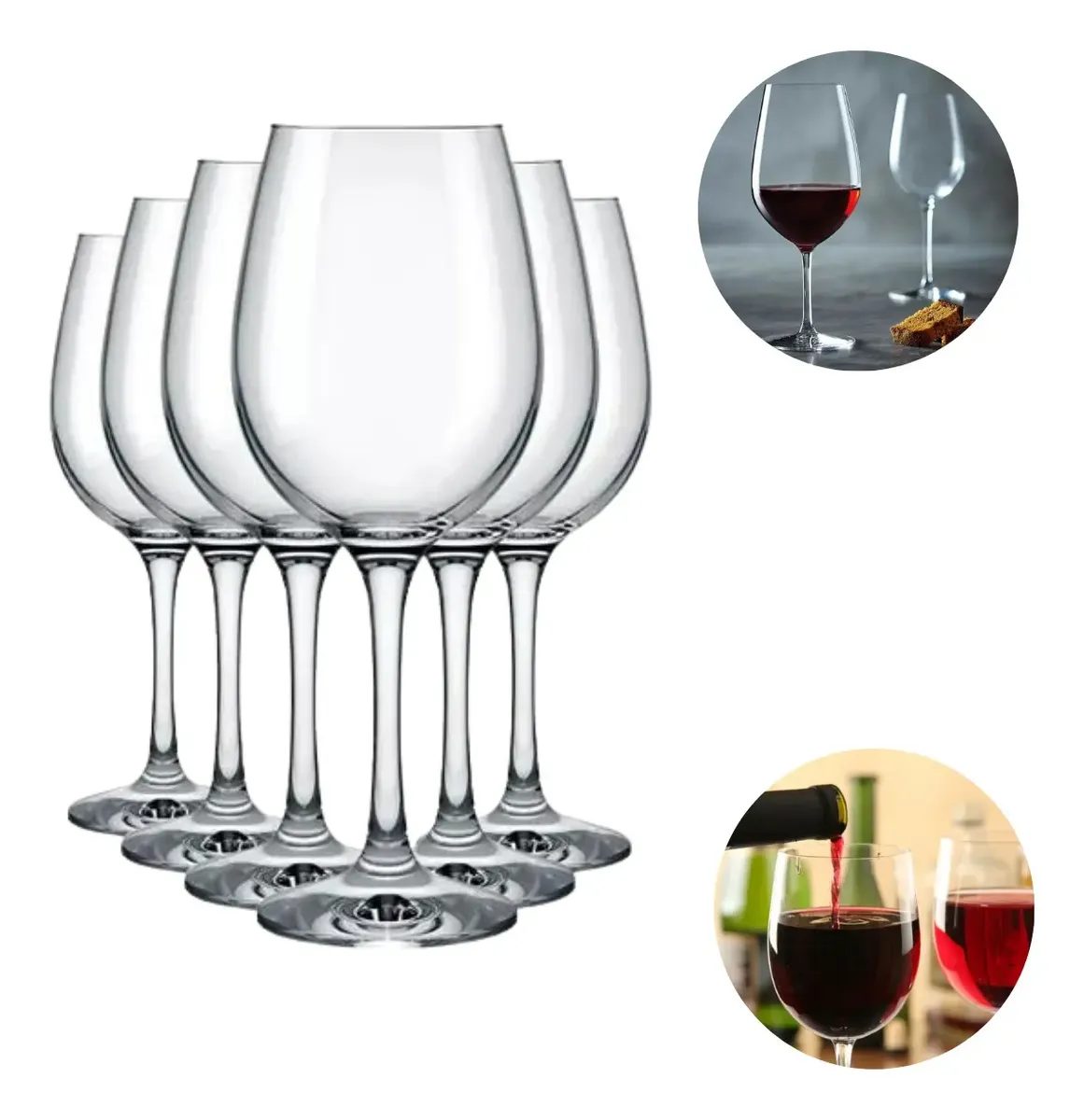 Jogo 6 Taças Vinho Gastro