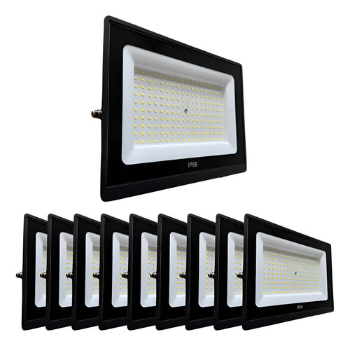 ✅ Kit 10 Refletores LED Holofote Blindado