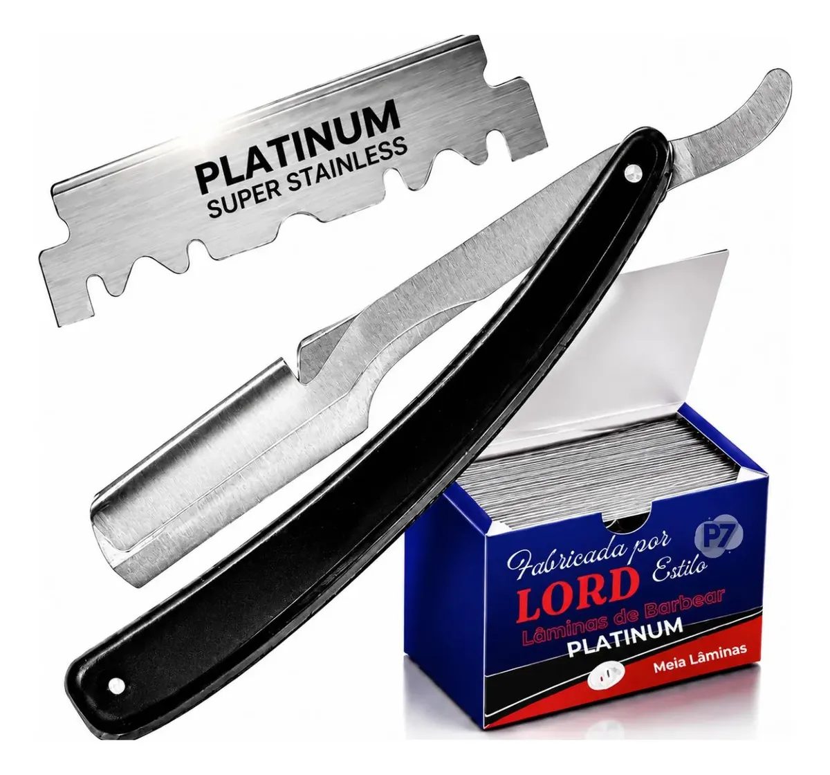 Kit Navalha Inox + 100 Lâminas