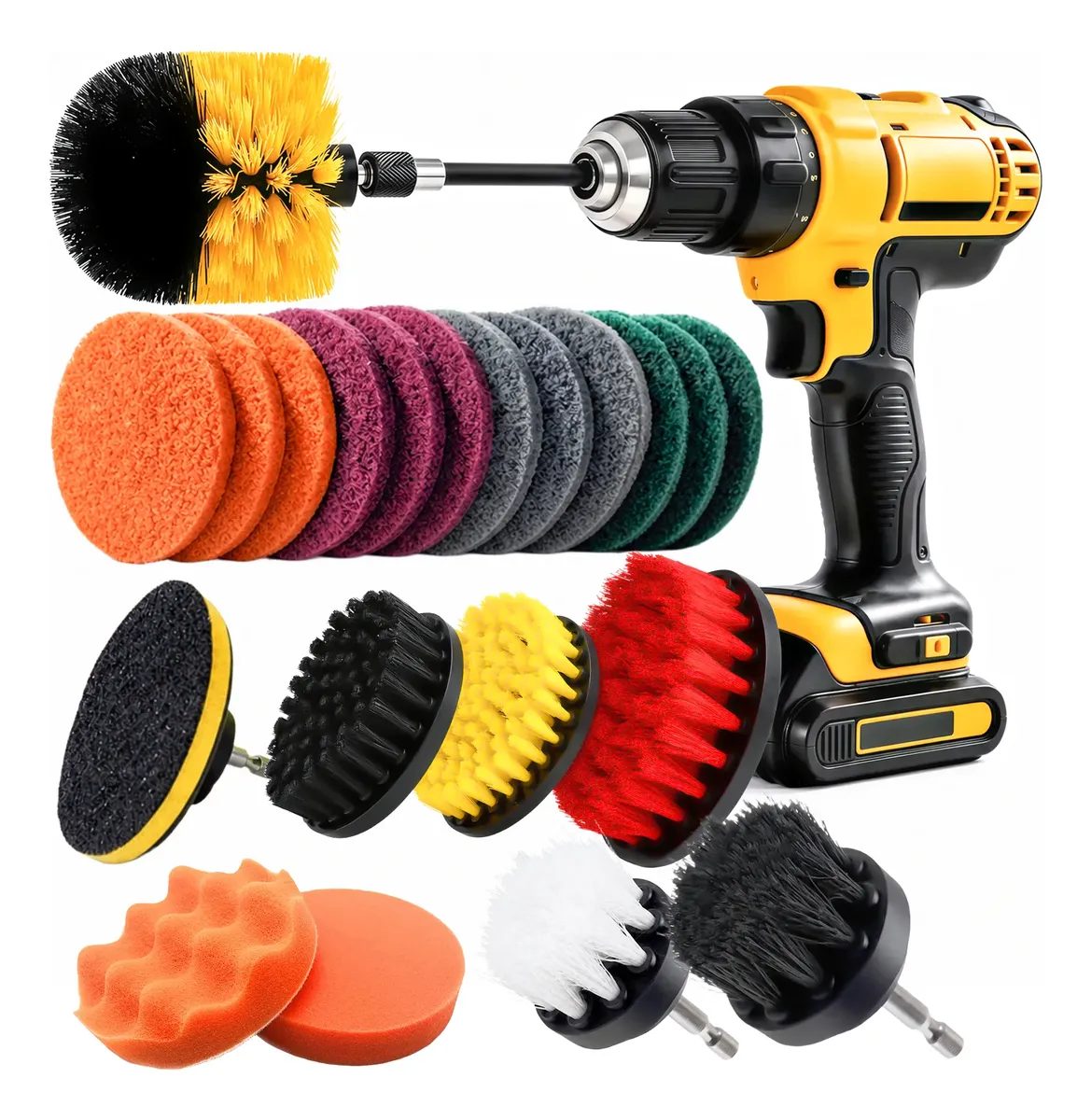 Kit 22 Escovas Rotativa Limpeza Para Furadeira Parafusadeira