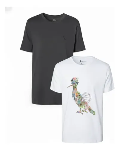 Kit com 2 Camisetas Estampa Algodão Pica-pau Reserva