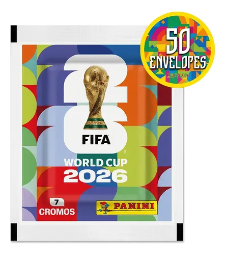 Kit com 50 Envelopes (350 Figurinhas) Copa do Mundo 2026 Panini
