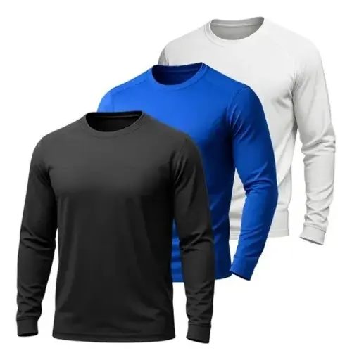 Kit com 3 Camisa Proteção Uv Segunda Pele