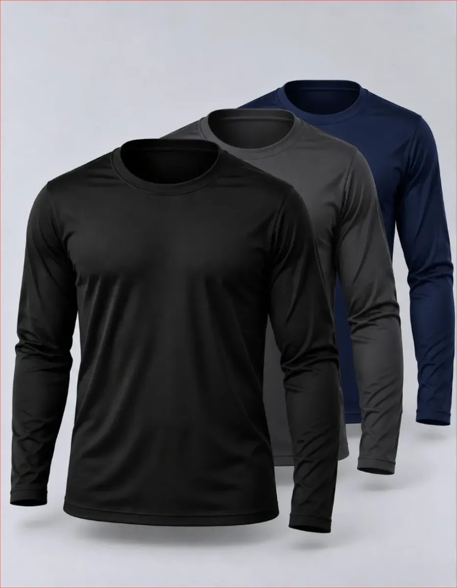 Kit com 3 Camisetas Térmicas Camisa UV50