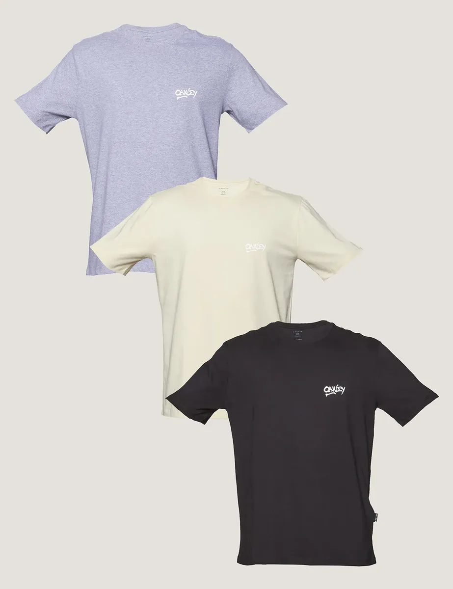 Kit 3 Camisetas Masculina Logo Grafitti Oakley Misselaneous