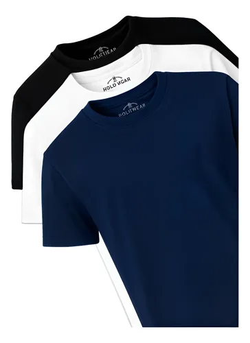Kit 3 Camisetas Polo Wear Liso