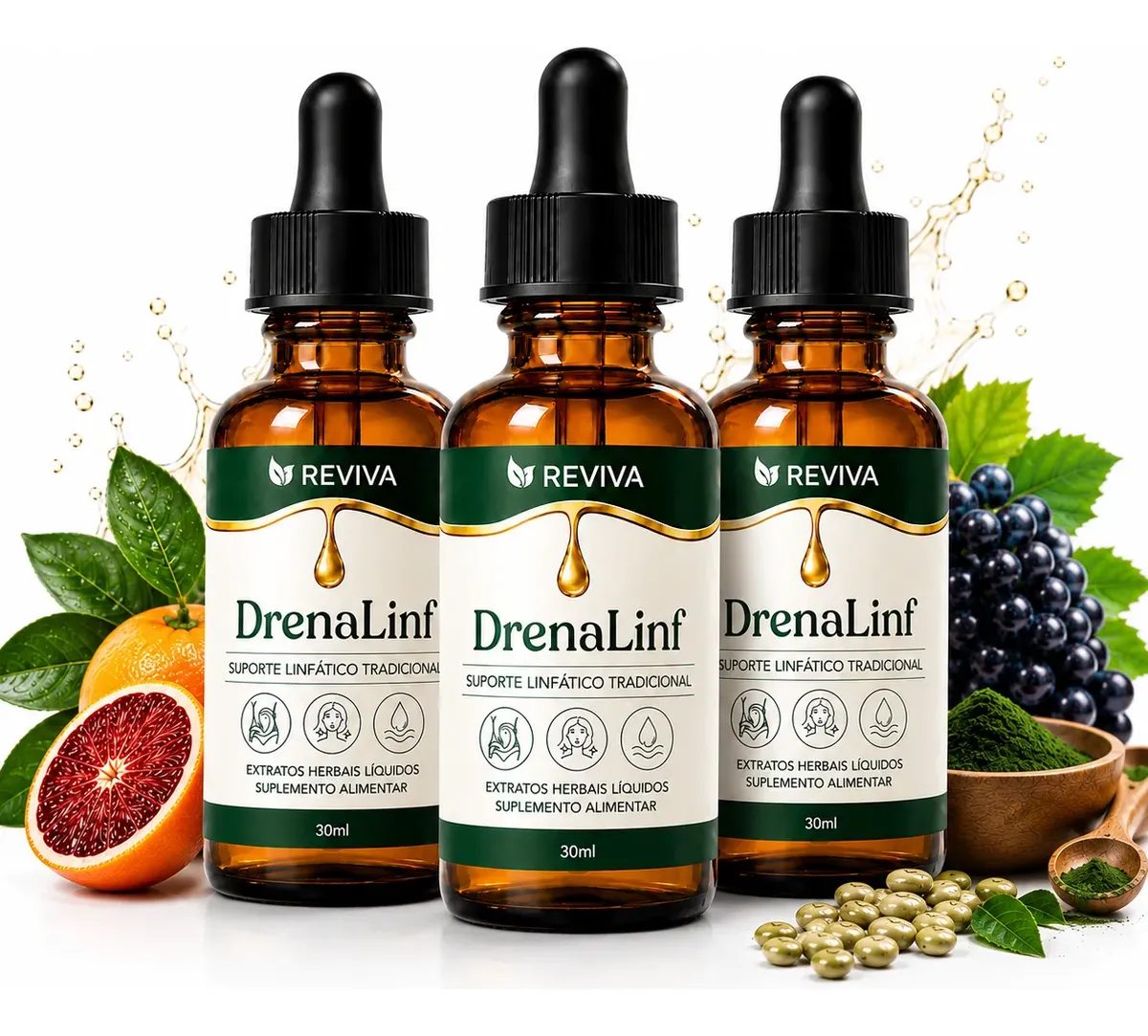 Kit 3 Drenalinf Gotas 30ml