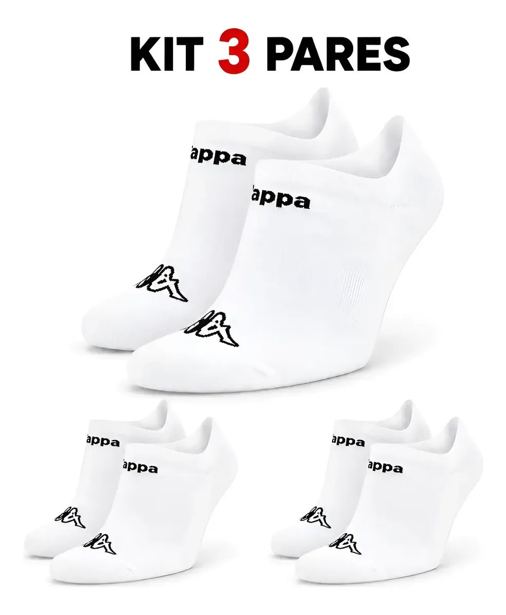 Kit 3 Pares Meias Kappa Sapatilha Soquete