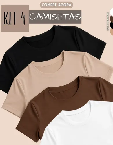Kit 4 Blusas Feminina Suplex