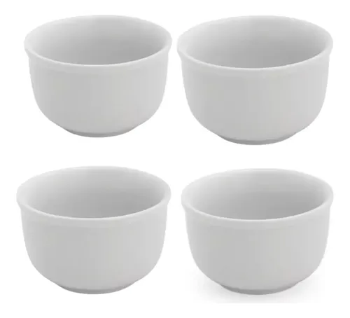 Kit 4 Cumbuca Bowl Porcelana Tigela Açaí Caldos Sopas 470ml