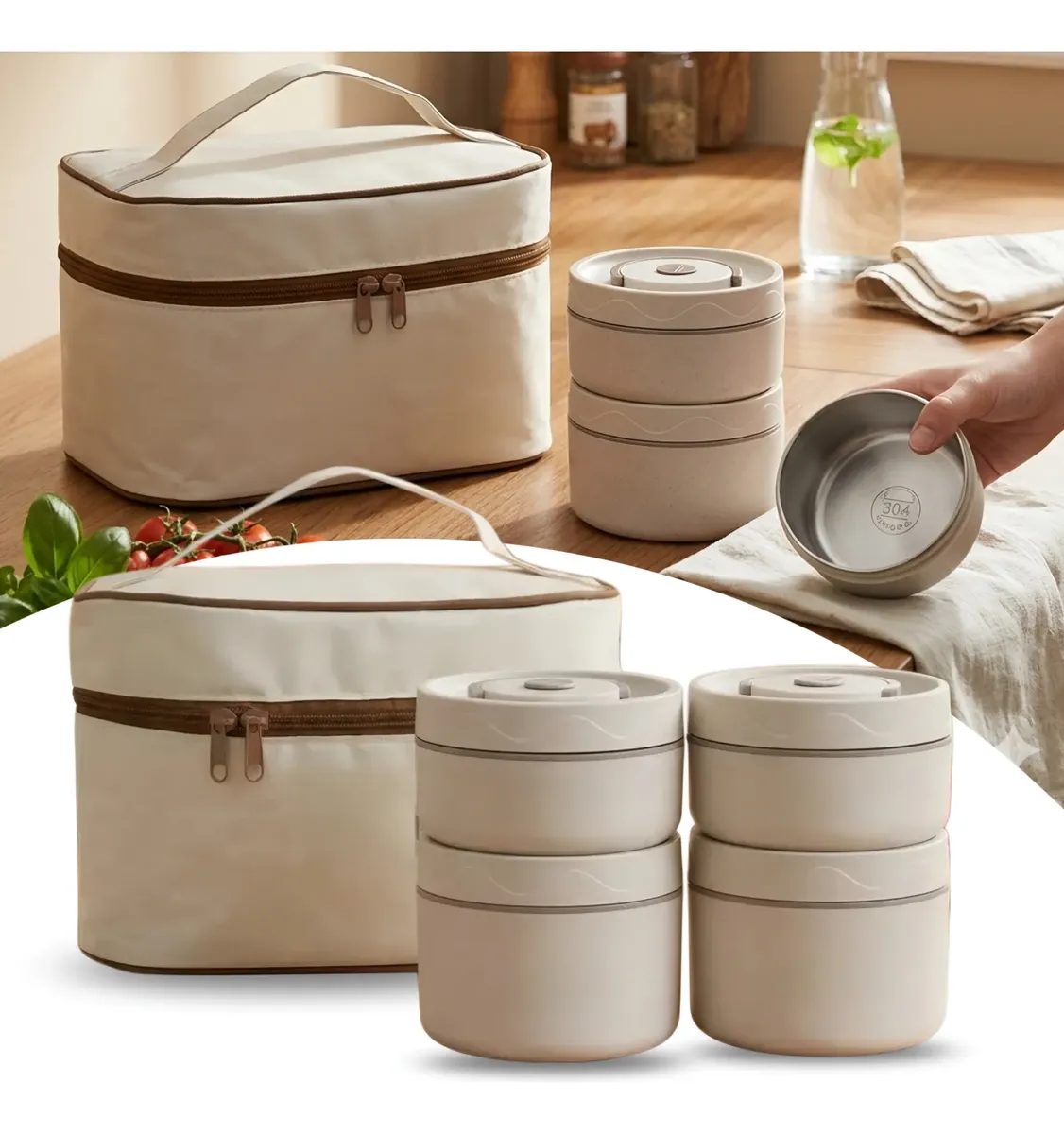 Kit Marmitas Térmicas Inox