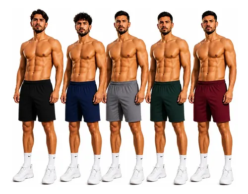 Kit com 5 Shorts Sport Academia Futebol