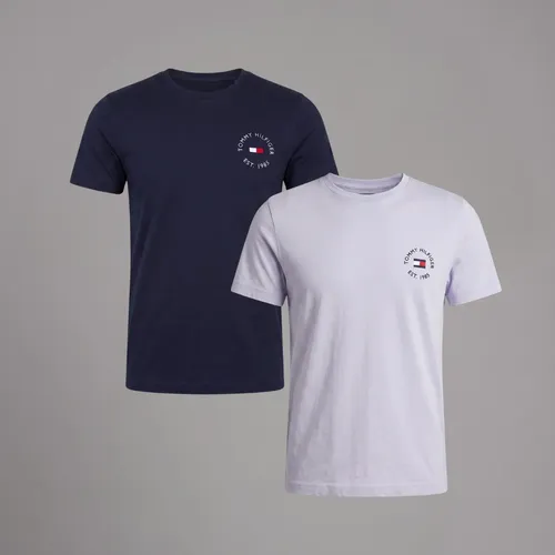 Kit Camiseta Tommy Hilfiger Logo Chest Azul/branca