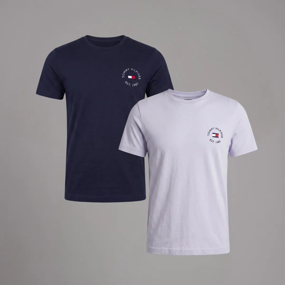 Kit Camiseta Tommy Hilfiger Logo Chest Azul/branca Masculina