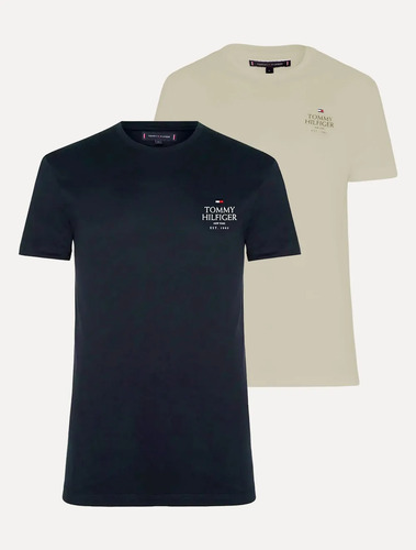 Kit com 2 Camisetas Tommy Hilfiger Brand Love