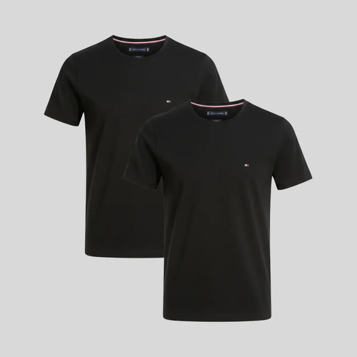 Kit Camisetas Tommy Hilfiger Masculina Preta/preta 2un