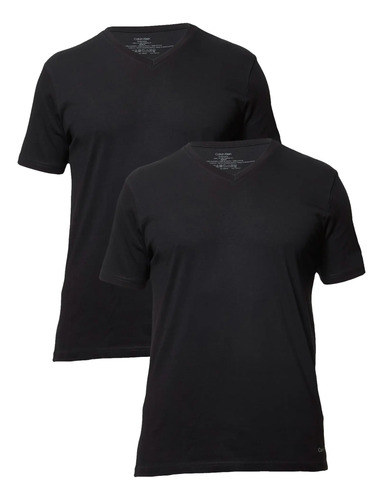 Kit 2 Camisetas Crew-neck Calvin Klein Preto