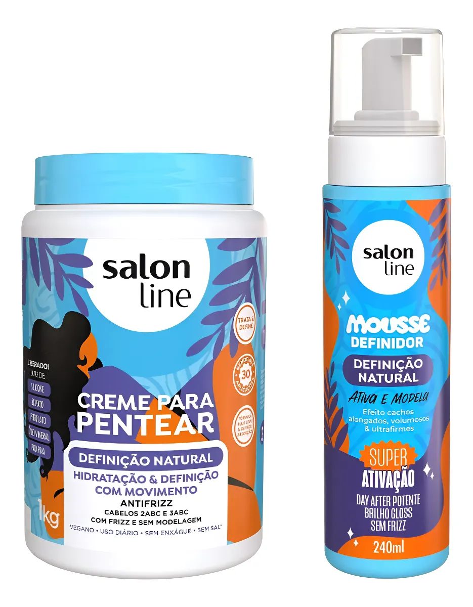 Kit Definição Natural Com Mousse E Creme Para Pentear